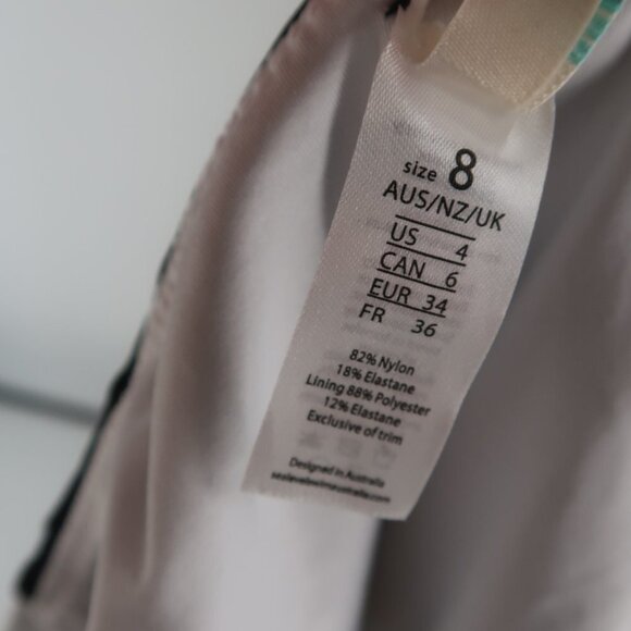 Sea Level Swim Australia Women's Black White Bikini Bottoms Size US 4 NWOT - Picture 2 of 7